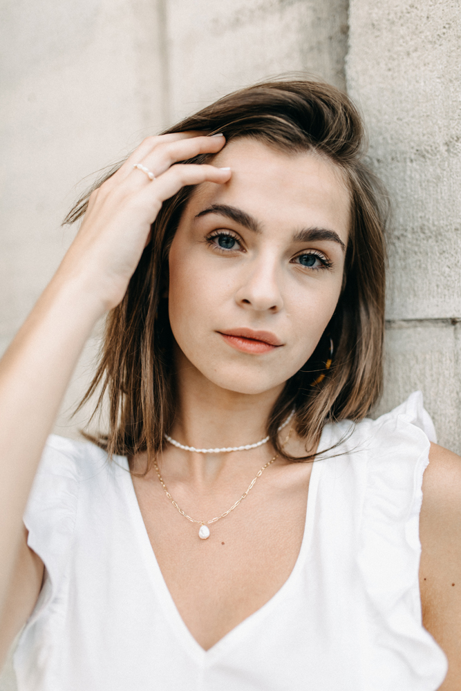 Portrait of Anna from Content Creation Shooting with the jewelry brand "Fräulein Veffi"